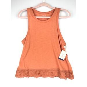 Jasmine & Ginger crochet orange pajama top